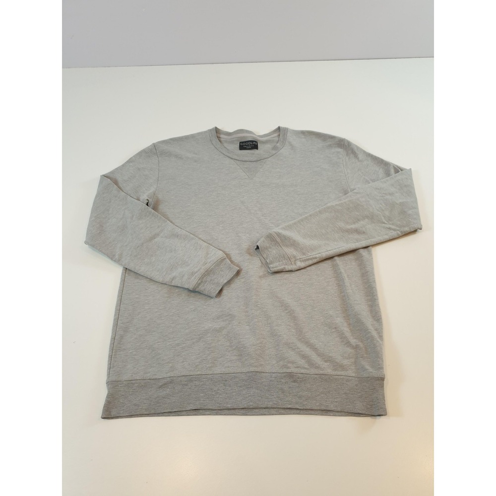 Goodlife Sweater Mens Medium Crewneck Pullover Made USA Stretch Casual